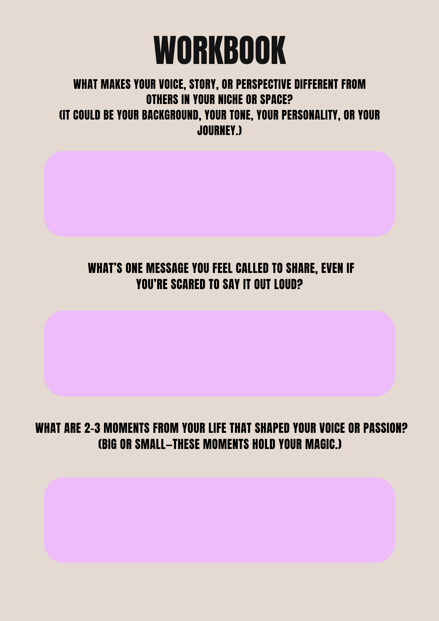 Start Scared Mini Ebook/Workbook