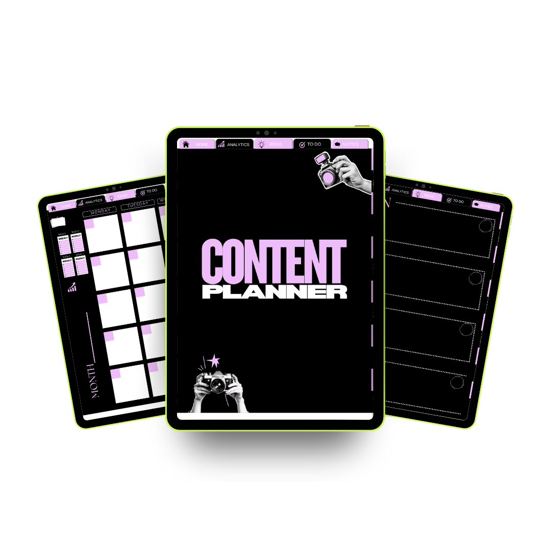 "GET STARTED" CONTENT PLANNER HYPERLINKED