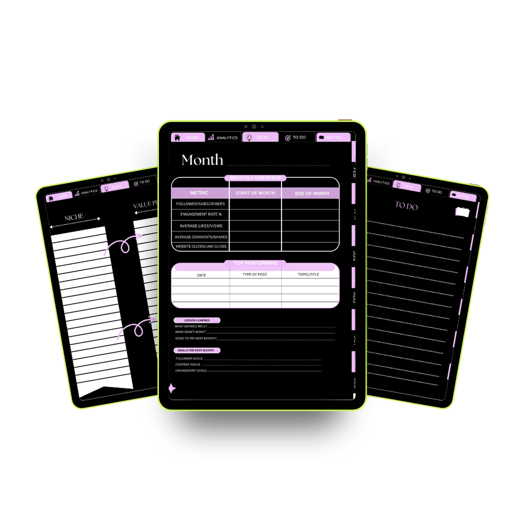 "GET STARTED" CONTENT PLANNER HYPERLINKED